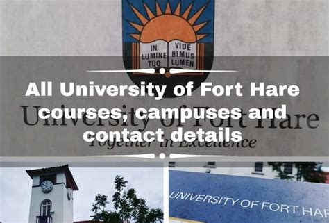 All University of Fort Hare courses, campuses, and contact details