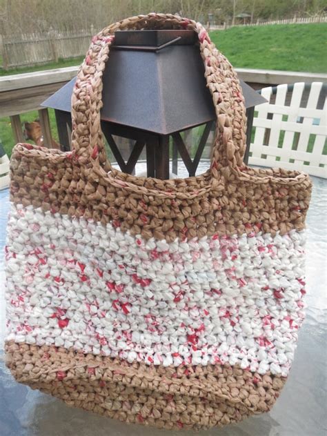 Upcycled / Recycled Crochet Plastic bag Tote by EricSerrano