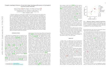 Complex topological features of reservoirs shape learning performances in bio-inspired recurrent ...