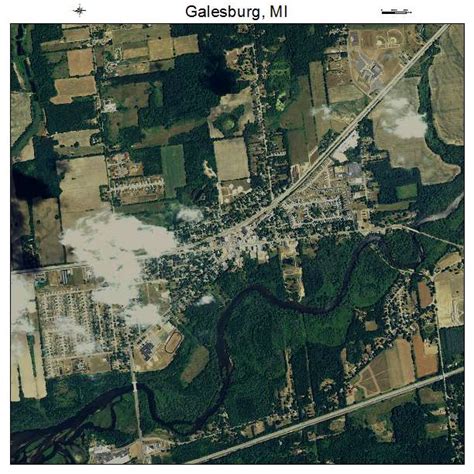 Aerial Photography Map of Galesburg, MI Michigan