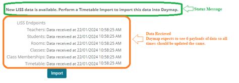 LISS: How to Perform a Daymap Timetable Import : Help & Support