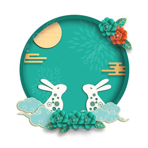 Mid Autumn Festival PNG Picture, Mid Autumn Festival Rabbit Border Moon, Mid Autumn Festival ...