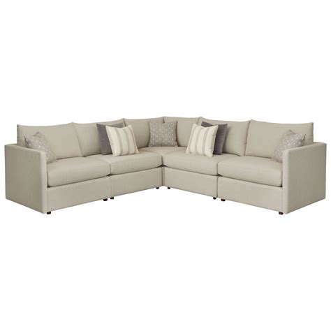 Bassett Beckham Transitional L-Shaped Sectional | Furniture Mart ...