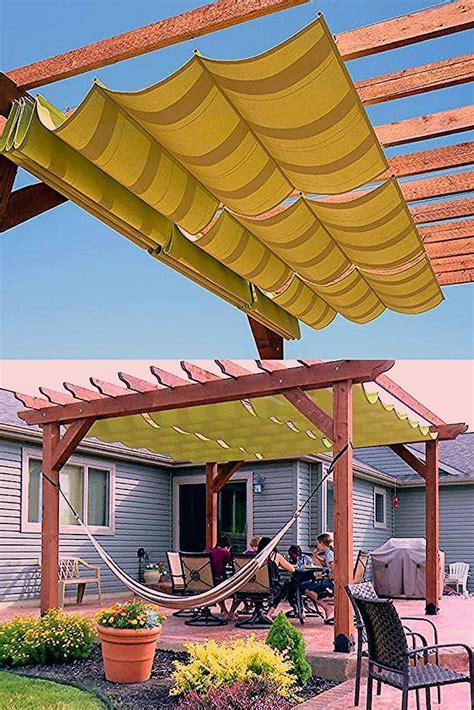 12 creative & attractive shade structures & patio cover ideas such as DIY friendly fabric canopy ...