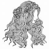 Hair Coloring Page Printable For Kids  Home sketch template