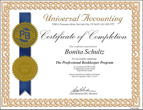 Professional Bookkeeper Certification | Universal Accounting School