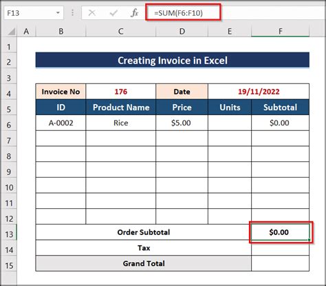 How to Create an Invoice in Excel with a Database - 5 Steps