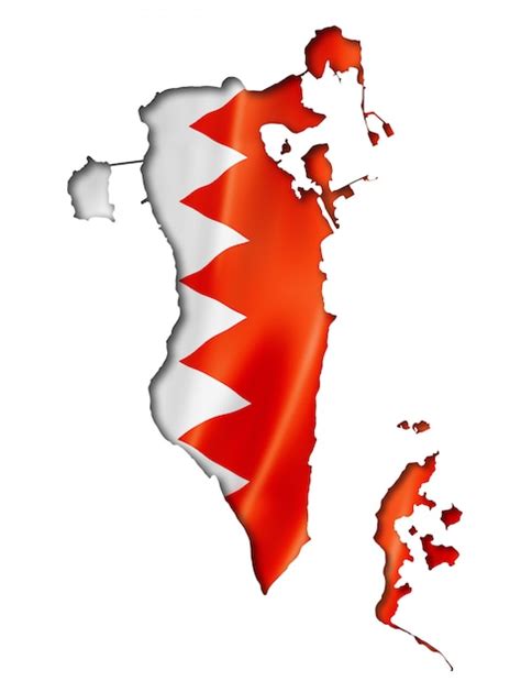 Bahrain flag map | Premium Photo