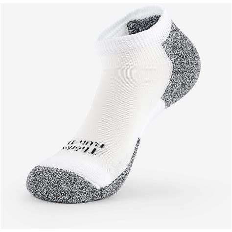 Thorlos Men's Light Cushion Running Low Cut Socks - White/Black | BIG W