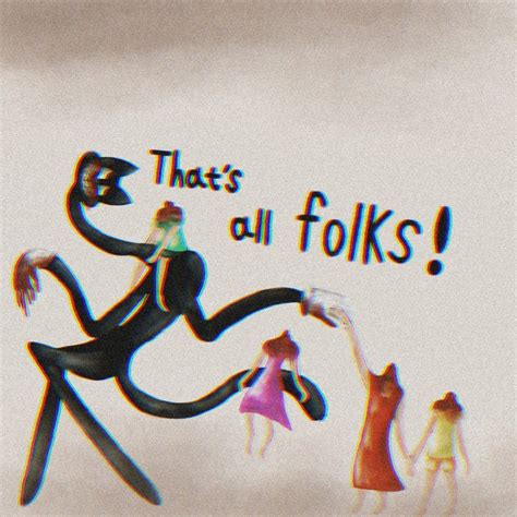 That's all folks! Character by Trevor Henderson #creepy #cartooncat ...