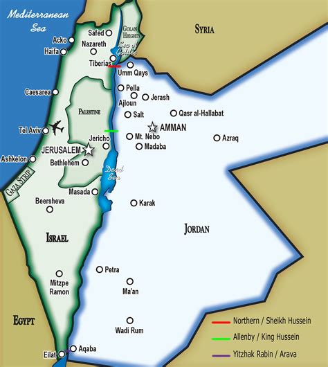 Map Of Border Region Between Israel Jordan And The Palestinian | Hot Sex Picture