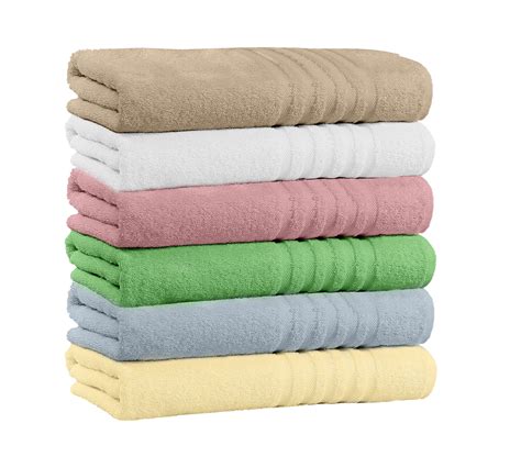 100% Cotton 5-Pack Bath Towel Sets - Extra Plush & Absorbent Over-sized ...