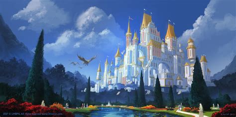 High Elves Castle by Andreas Rocha | Fantasy castle, Anime scenery ...