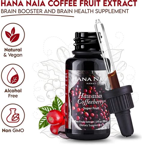 Hana Naia Coffee Fruit Extract, Brain Booster and Brain Health Supplement, Fast Acting BDNF ...