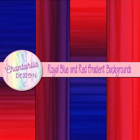 Free Royal Blue and Red Digital Papers with Gradient Designs