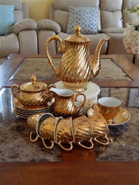 Vintage Gold Tea Set PORCELAINE GOLDEN ELEGANCE Japan Mid - Etsy | Tea set, Vintage gold, Coffee set