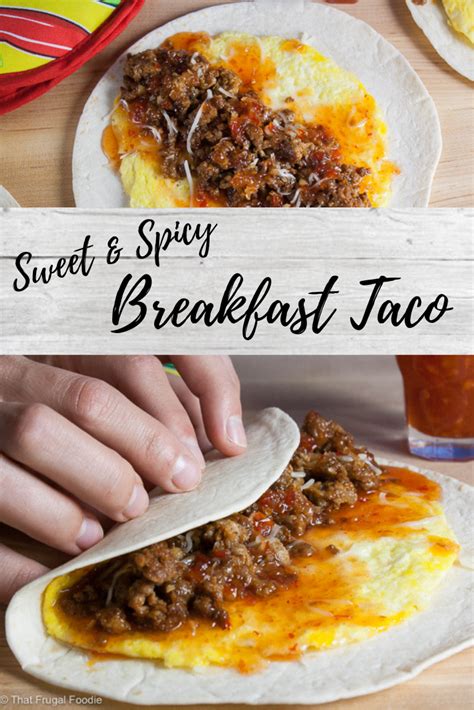 Sweet and Spicy Breakfast Burritos - That Frugal Foodie | Recipe | Cooked breakfast, Sweet and ...