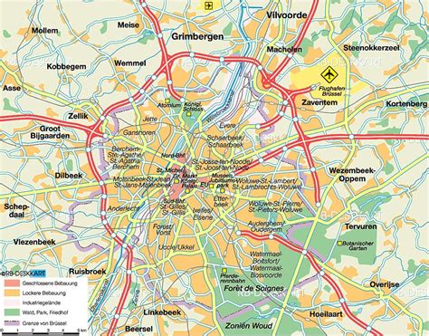 Brussels highway map - Bruxelles highway map (Belgium)