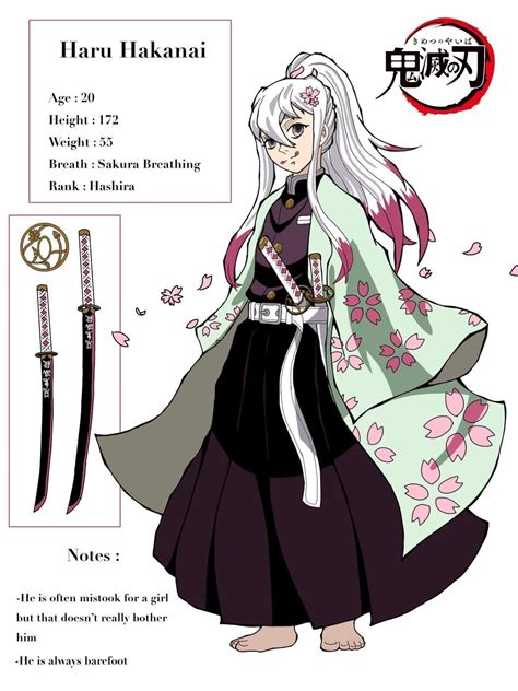 I just created a demon slayer OC, with a new breathing : Haru Hakanai ...