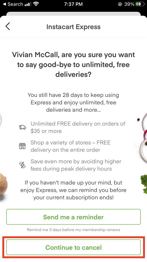 How to cancel an Instacart Express membership if the grocery delivery ...