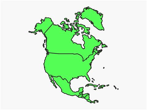 Blank Map Of North America , Free Transparent Clipart - ClipartKey