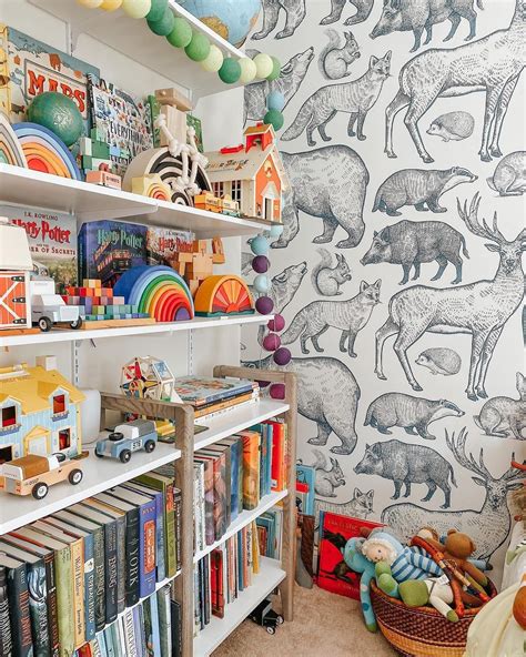 Playroom Wallpaper in 2021 | Playroom wallpaper, Nursery wall art boy ...