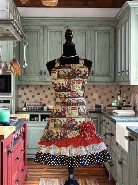 Flirty Farmhouse Apron Farmhouse Kitchen Apron Farmhouse - Etsy