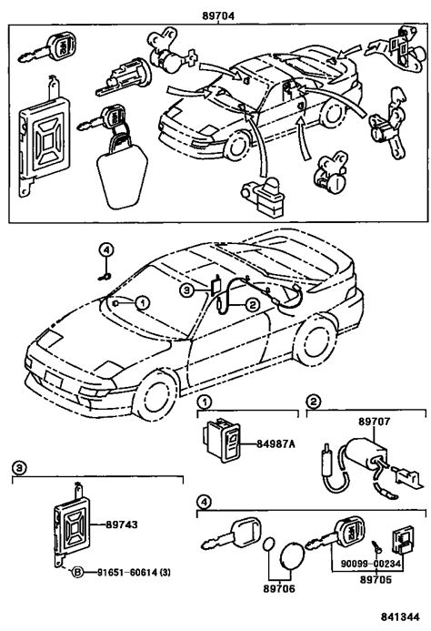 Wireless door lock for Toyota MR2 SW20 - Genuine parts - Amayama