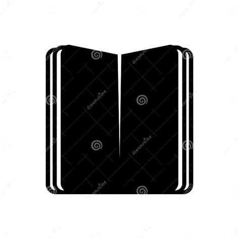 Book Icon. Black Silhouette of an Open Book Stock Vector - Illustration of education, novel ...