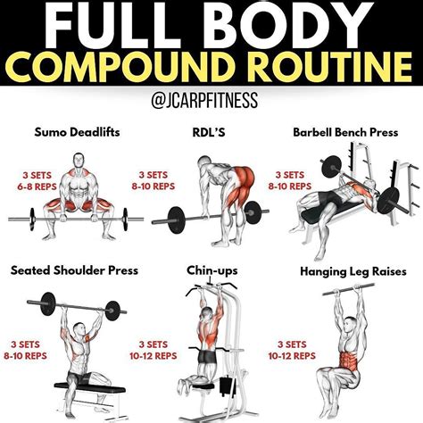 Full Body Workout Routine, Body Workout Plan, Workout Chart, Gym Workout Tips, Bodyweight ...