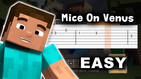 Minecraft - Mice on Venus - EASY Guitar tutorial (TAB AND CHORDS) - YouTube