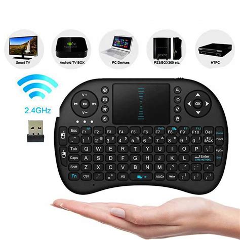 MINI I8 Wireless Backlit 2.4GHz Touchpad Keyboard Air Mouse For TV Box MINI PC | Shopznowpk