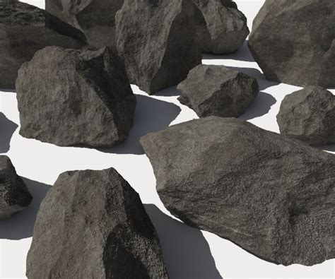 jagged rocks - 3d model