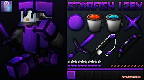 Starfish 128x Texture Pack (1.19, 1.18) - PvP Pack for Bedrock Edition - Mc-Mod.Net