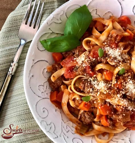 Fettuccine Bolognese Skillet Dinner - Swirls of Flavor