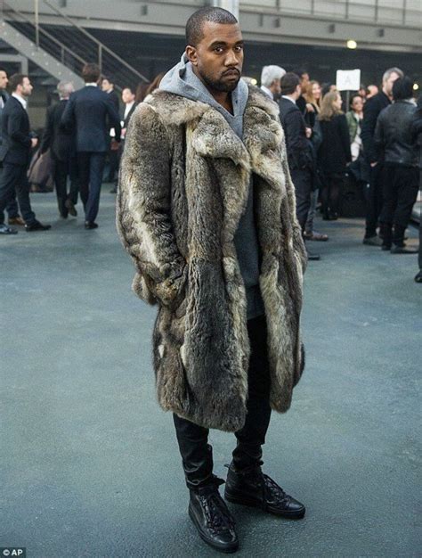 Kanye West Fur Coat | Mens Faux Fur Coats - Hollywood Leather Jackets