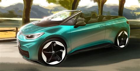 Volkswagen reveal sketches of a potential convertible ID.3 electric car