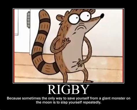 Regular Show Photo: Rigby saving himself from the moon monster ...