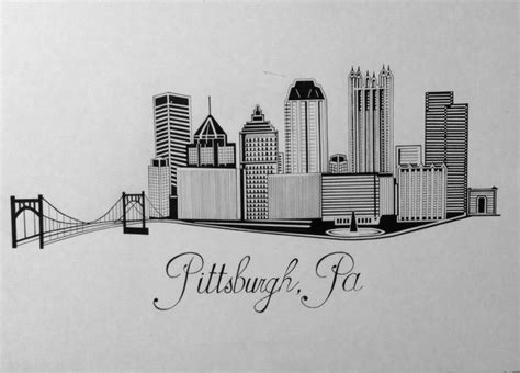 Pittsburgh Skyline Sketch at PaintingValley.com | Explore collection of Pittsburgh Skyline Sketch