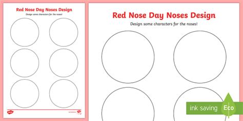 FREE! - Red Nose Day Noses Design Worksheet / Worksheet