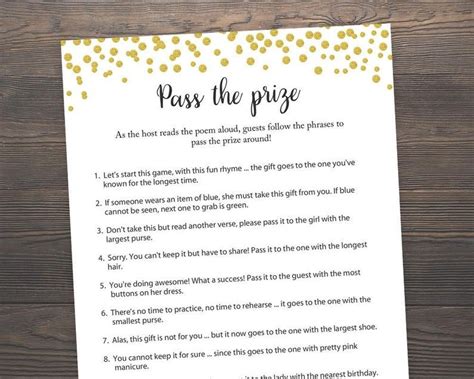 Pass the Prize Bridal Shower Games Pass the Parcel Game - Etsy | Bridal ...