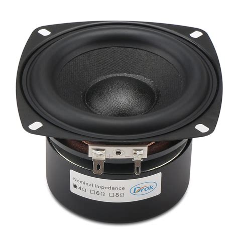 40W Woofer Speaker Antimagnetic Loudspeaker 4-inch 4 ohms Hi-Fi Subwoofer Speaker Bass Speaker ...