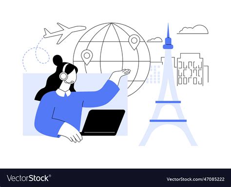 Travel agent abstract concept Royalty Free Vector Image