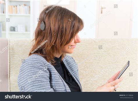 Smiling Deaf Woman Cochlear Implant Using Stock Photo 271108040 | Shutterstock