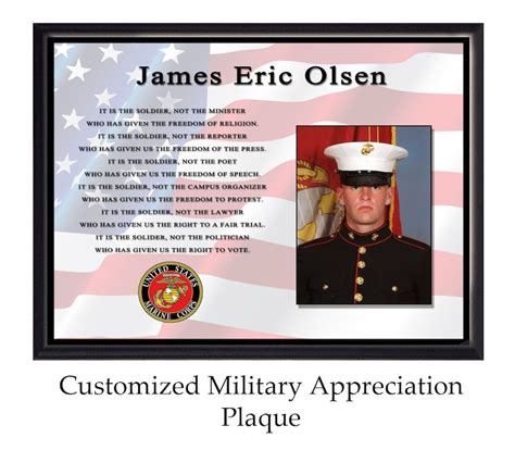 Military Appreciation Plaque - Etsy