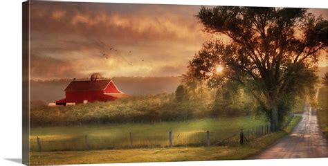 Country Lane Sunset Wall Art, Canvas Prints, Framed Prints, Wall Peels | Great Big Canvas