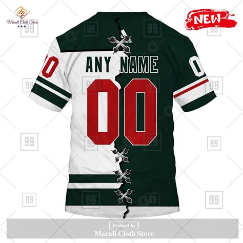 Personalized NHL Minnesota Wild Mix Color Jersey 2023 Hoodie Sweatshirt 3D - Macall Cloth Store ...