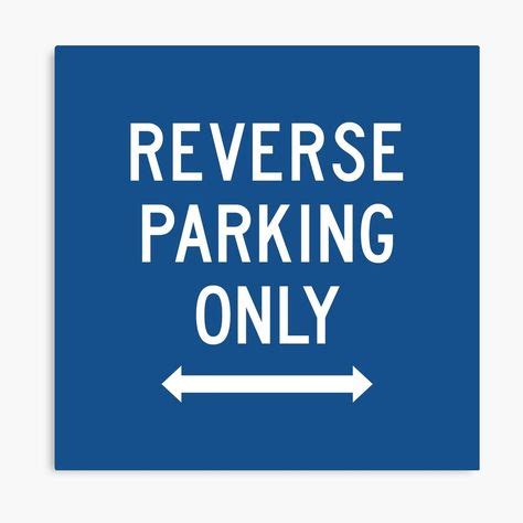 'Reverse Parking Only, Classic Blue' Canvas Print by ThingsThatSing (With images) | Blue canvas ...