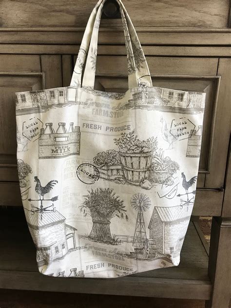 Reusable market bag grocery bad tote bag Cotton duck fabric | Etsy | Reusable market bag, Cloth ...