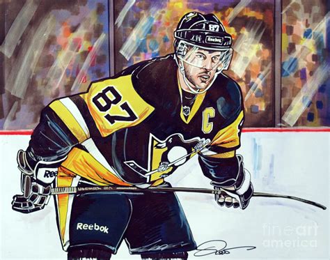 Sidney Crosby 2016 Nhl Stanley Cup Playoffs Drawing by Dave Olsen